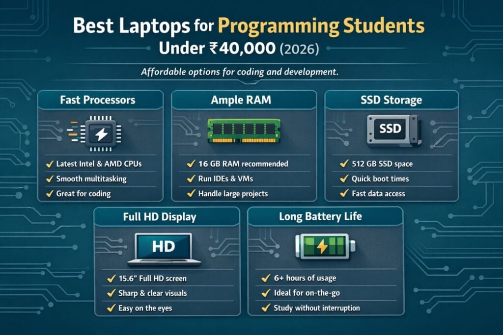 best laptop for programming under 40000 india 2026